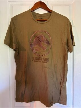 Jurassic Park Graphic Short-Sleeve Tee in Olive